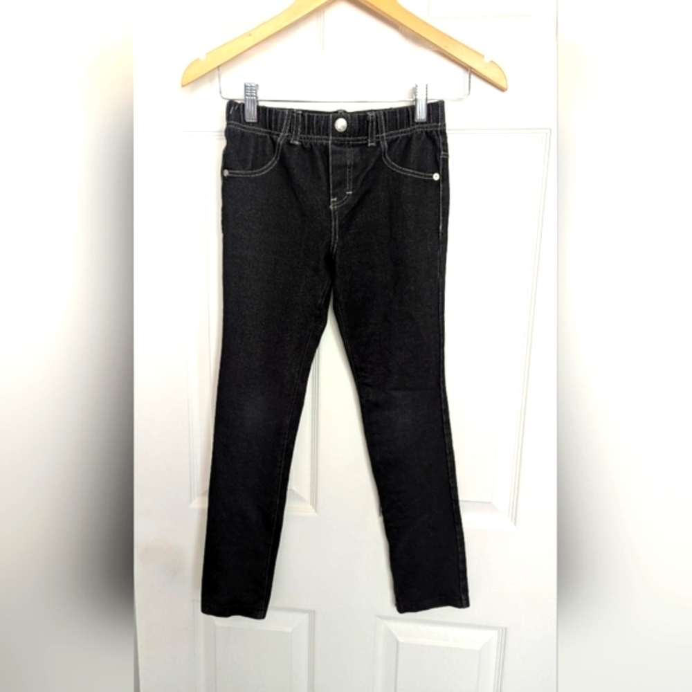 Guess Kids (Size 10) Black Leggings With Rhinestones On Back Pocket